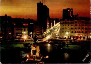 VINTAGE CONTINENTAL SIZE POSTCARD SAINT MARTIN'S SQUARE LIMA PERU 1970