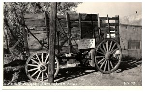 RPPC Postcard  Freight Wagon at Tombstone Arizona x Sign 1960s era