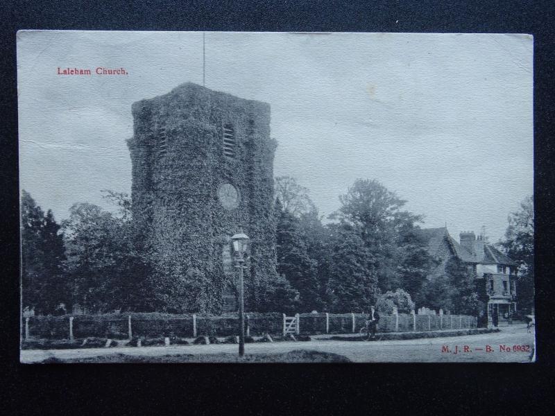 London Staines LALEHAM Church - Old Postcard by M.J.R. - B 6932