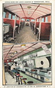 Bordentown NJ Bordentown Grill Diner Duo View, Postcard