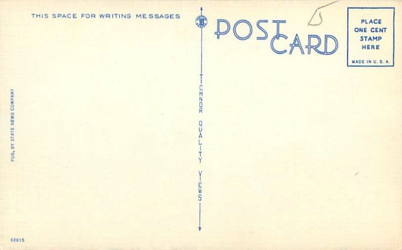 Belfast Maine Airplane View Linen Postcard Unused