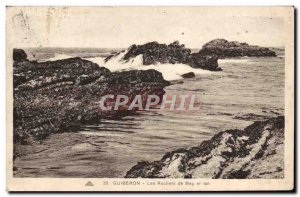 Old Postcard Quiberon Les Rochers De Beg Er Lan