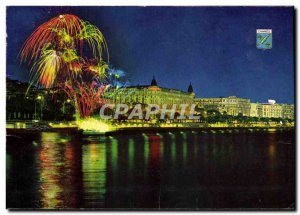 Modern Postcard Cannes Lights D & # 39Artifice On the Croisette