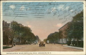 Brooklyn NY Ocean Ave c1920 Postcard