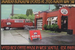 Javabean Bungalow Cafe West Seattle USA Coffee House Bus Postcard