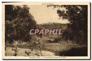 Postcard Old French Riviera Gassin Var General view taken from the station