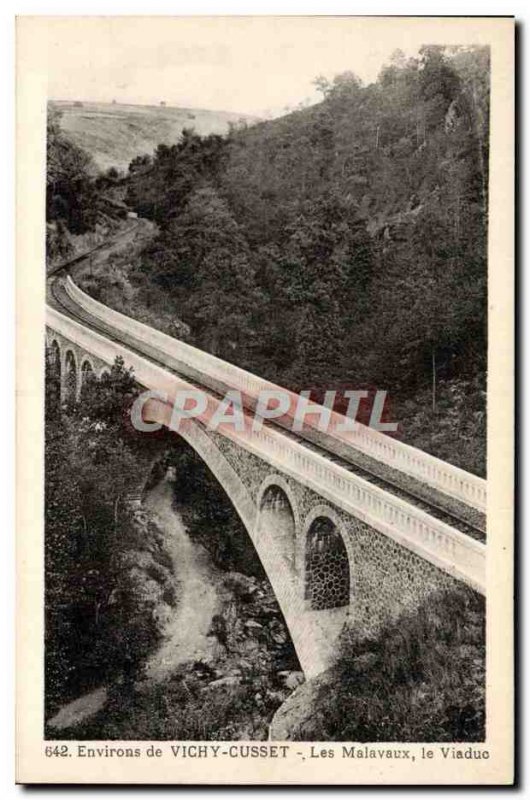 Old Postcard Surroundings of Vichy Cusset The Malavaux Viaduct
