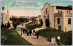 Vista From State Building Plaza Panama-California Exposition San Diego Postcard