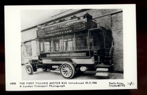 pp2427 - The First Tilling Motor Bus in 1904, London - Pamlin Postcard No.M834