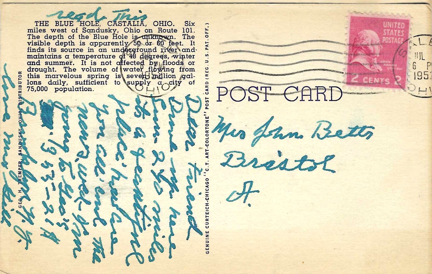 Watching the fish in the Trout stream at the Blue Hole, Castalia, Ohio