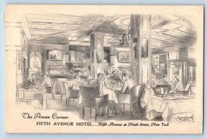 1947 The Amen Corner Fifth Avenue Hotel Restaurant Ninth Street New York Postcar