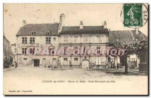 Old Postcard Luxeuil les Bains House Bailly Municipal School girls