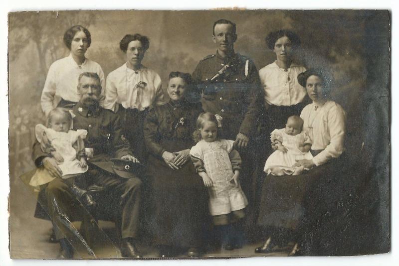 WW1 Era Red Cross / St John Ambulance With Family Member in Uniform RP PPC
