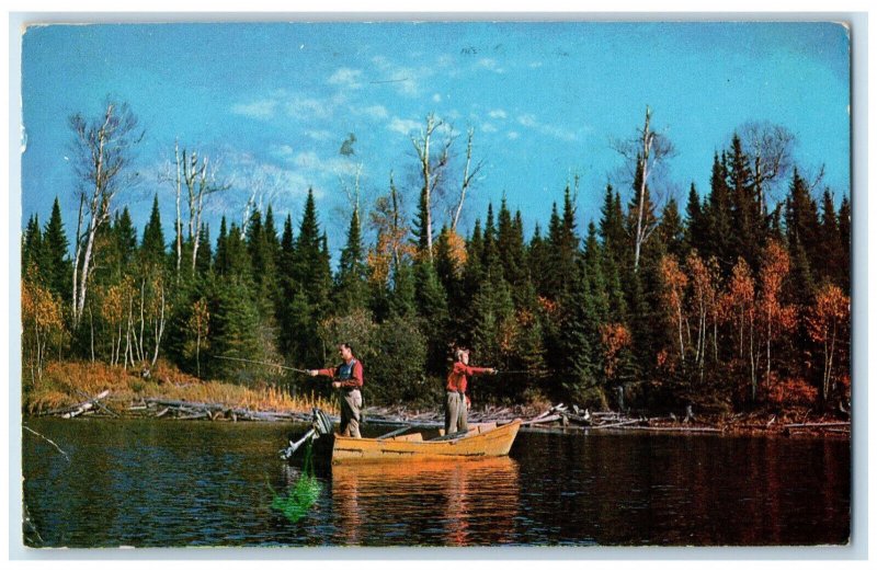 1963 Greetings from Scotsman Point Railroad Lakefield Ontario Canada Postcard
