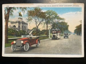 Vintage Postcard 1914 Lincoln Park Drive, Grant Monument Chicago, Illinois (IL)