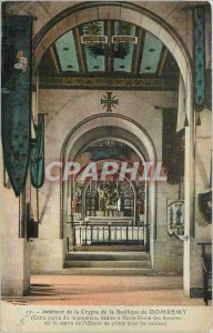 Old Postcard Interior of the crypt of the Basilica of Domremy