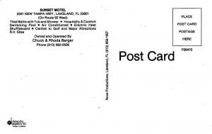 LAKELAND, FL  Florida     SUNSET MOTEL       Pool    Roadside           Postcard
