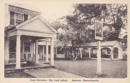 Massachusetts Anhurst The Lord Jeffery Front Entrance Albertype