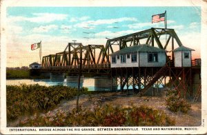 International Bridge Across The Rio Grande Between Brownsville Texas and Mata...