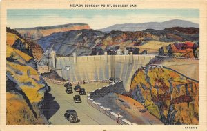 Boulder Point Nevada 1938 Postcard Nevada Lookout Point Boulder Dam