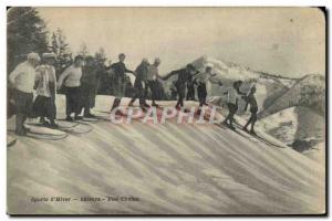 Old Postcard of Sports Ski & # 39hiver A chain