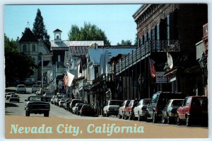 NEVADA CITY, California CA ~ STREET SCENE Nevada County 4x6 Postcard