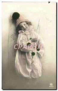 Old Postcard Fun Children Pierrot