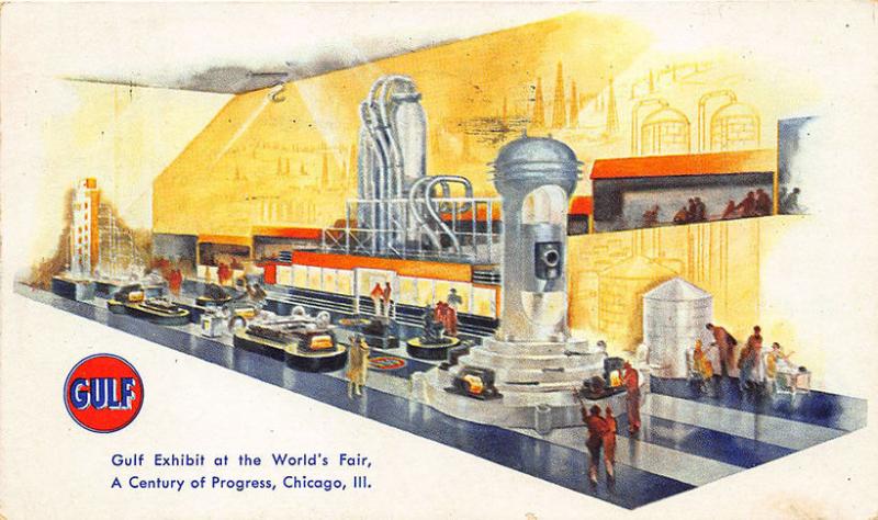 Chicago IL 1933 Century of Progress Exposition Gulf Exhibit Postcard