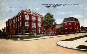 Missouri Kirksville American School Of Osteopathy and A S O Hospital 1916