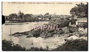 Old Postcard Pornic L Anse aux Lapins has the Entree Harbor Cha water and the...