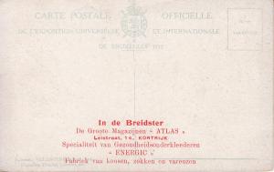 Exposition Brussels 1910 Alt Dusseldorf beer house cafe postcard