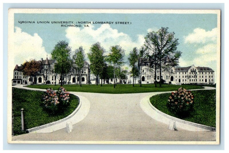 Richmond VA, Virginia University North Lombardy Street Vintage Postcard