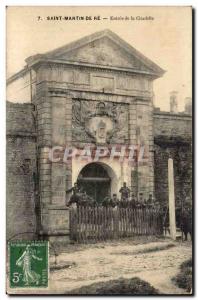 Old Postcard Militaria Saint Martin de Re Entree Citadel