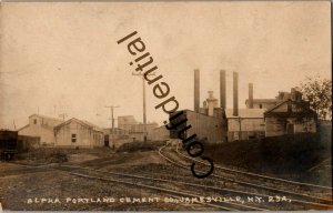 Real Photo Alpha Portland Cement Co Railroad At Jamesville New York RP RPPC C471