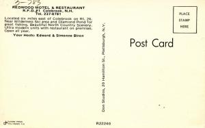 NH - Colebrook. Redwood Motel & Restaurant