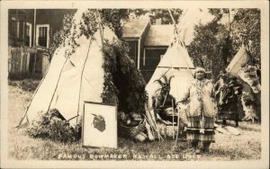 Ellsworth ME Cancel Passamaquoddy Native Indians Bowmaker Newall & Wife RPPC