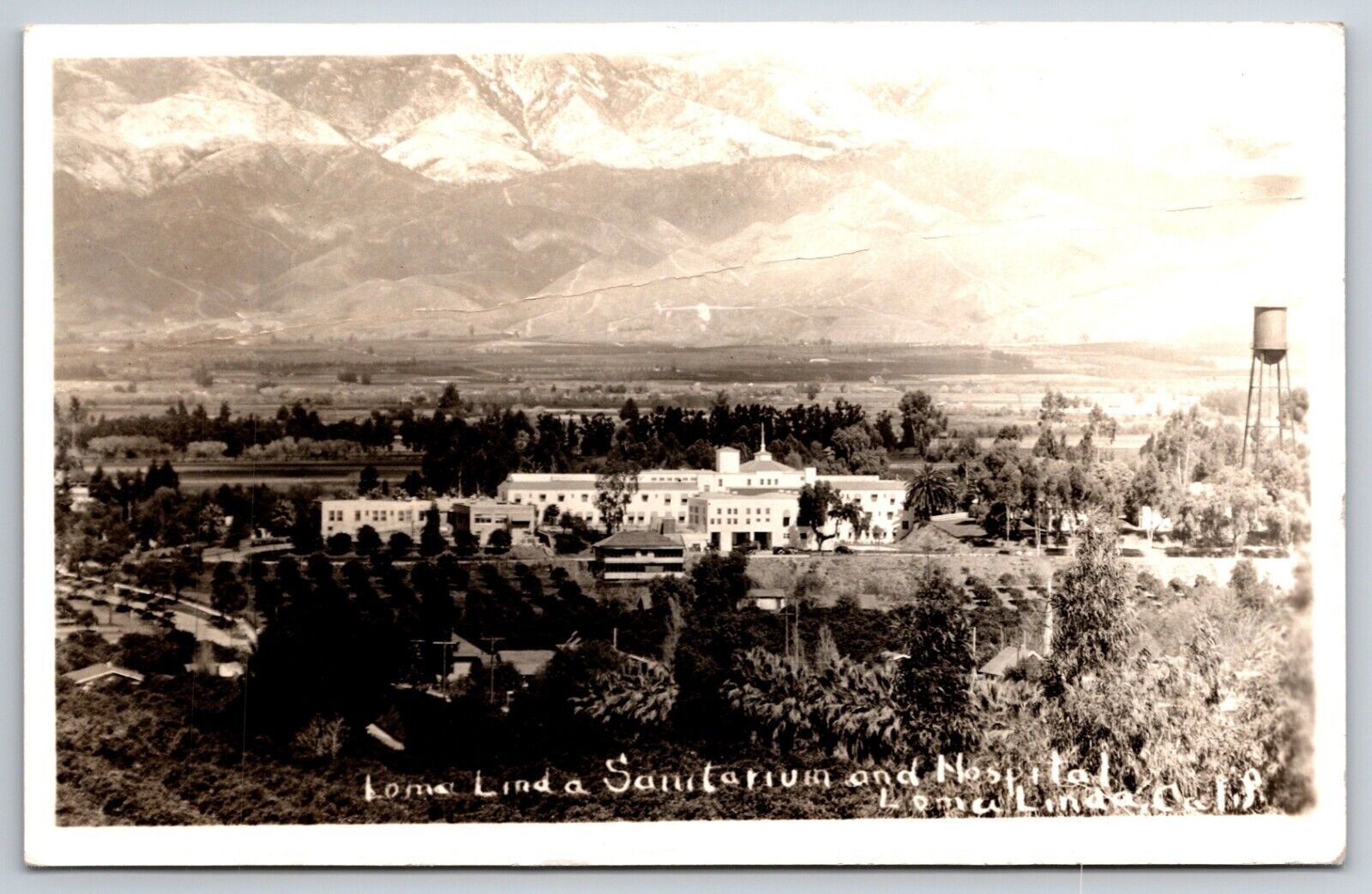 Rppc Panorama Loma Linda Sanitarium Hospital Loma Linda Ca 1936 Postcard C16 United States 2134