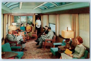 c1957 Tampa Florida Postcard Sun Lounge Patio-Like Club Seaboard Silver Meteor