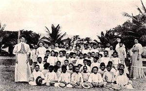 Down Memory Lane, Teacher and Students Guam Postcard
