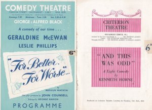 And This Was Odd Kenneth Horne Carry Of Film Comedy 2 Theatre Programme