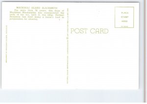 Mackinac Island Blacksmith Herbert Benjamin Horse Shoeing Curteich Postcard