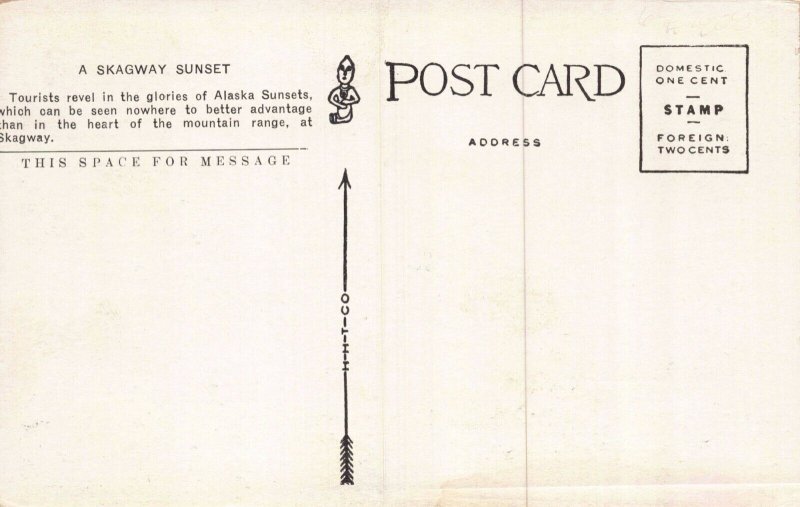 Postcard The Sunset Over Skagway, Alaska