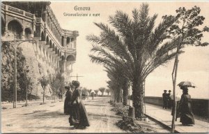 Italy Genova Circonvallazione a Mare Genoa Vintage Postcard 01.43 