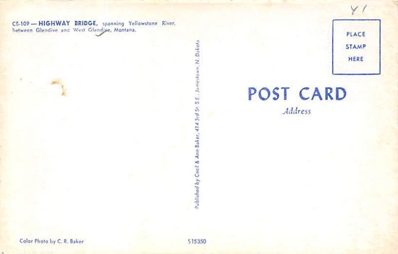 Highway Bridge West Glendive MT