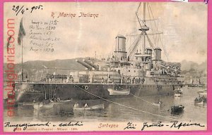 af8105 - ITALY - VINTAGE POSTCARD Postcards - 1905 - Ship Sardegna NAVI-