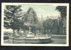 SHIPPENSBURG PENNSYLVANIA STATE TEACHERS COLLEGE FOUNTAIN PA VINTAGE POSTCARD