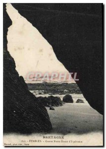 Old Postcard Brittany Stables Cave Notre Dame d'Esperance