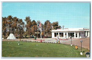 Edmonton Alberta Canada Postcard Totem Service Camp Ground c1950's Unposted