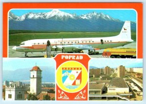 POPRAD AIRPORT, Slovakia ~ Československé Aerolinie Airplane - 4x6 Postcard