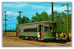 Vintage Chrome Photo Postcard 1960's Orange Empire Trolley Museum UNPOSTED